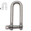 0120804 Long D Shackle 8mm Stainless Steel