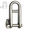 0120915 Long D Shackle with bar 6mm captive pin Stainless Steel