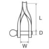0121552_ Stainless Shackle Stamped 5x22mm Twisted