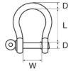 Titan bow shackle D8