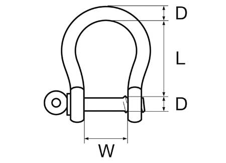 Titan bow shackle D8