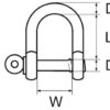 Straight Shackle TITAN HR D10