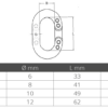 Stainless Chain connector HS 10mm