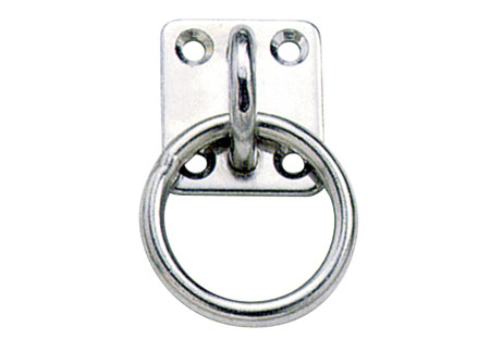 Stainless Steel eye plate 35x40mm with O ring 6mm