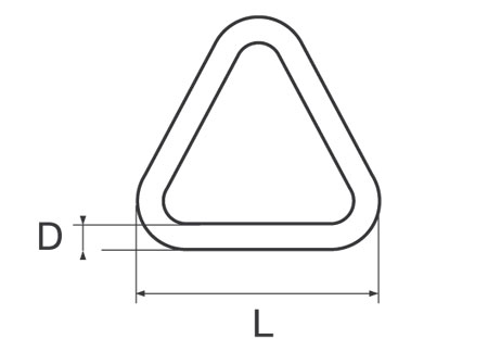 0236384_ Triangle Ring 6x40mm Stainless Steel