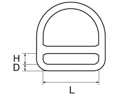 0236390_ D Ring With Bar 6x50mm Stainless Steel