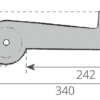 0303028_1 Bow Roller with Lock 335mm Stainless Steel