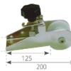 0303054_1 Bow Roller with Lock 205mm Stainless Steel