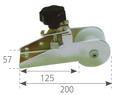 0303054_1 Bow Roller with Lock 205mm Stainless Steel