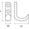 0331009_ Stainless Steel Thin Hook 39x17x31mm