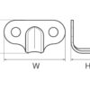 Stainless Steel Stamped Hook 33x19x12mm