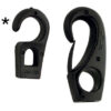 0332704 Black Hook for elastic rope 4mm