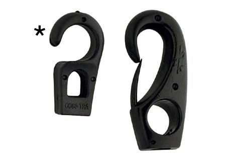 0332704 Black Hook for elastic rope 4mm