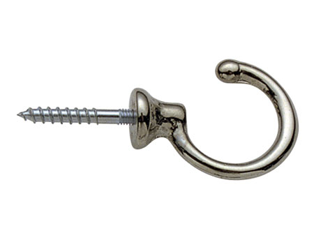 0335502 Chromed Brass Cup Hook 47x18mm