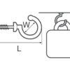 0335502_ Chromed Brass Cup Hook 47x18mm