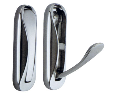 0335606 Stainless Steel Flush Hook 75x25mm