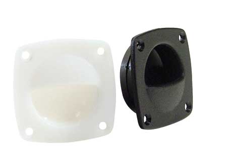 0341557 Flush Mount Plastic Handle 57x57mm White