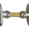 0343400_1 Oval Knob Door Handles 51x26mm Chromed Brass