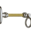 0343401 Oval Knob And Ring Door Handles 51x26mm Chromed Brass