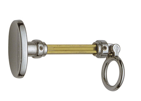 0343401 Oval Knob And Ring Door Handles 51x26mm Chromed Brass