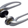 0343819 Door Handles No Catch 4 133x42mm Chromed Brass