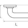 0343819_ Door Handles No Catch 4 133x42mm Chromed Brass