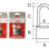 0344433_ Padlocks Long Shackle 30mm Hardinox Standard Marine