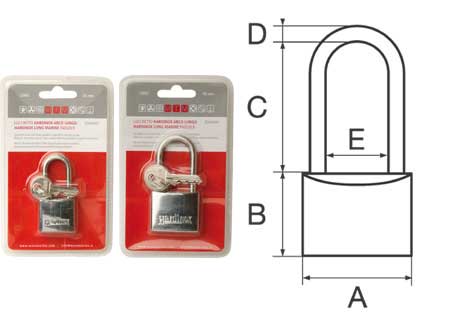 0344433_ Padlocks Long Shackle 30mm Hardinox Standard Marine