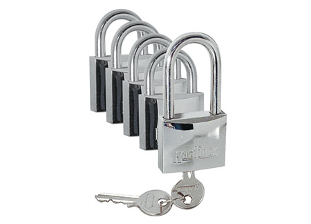 0344463 Padlock Set 4+1 Hardinox Master Key