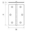 0401380_ Stainless Hinge 80x80x1.5mm
