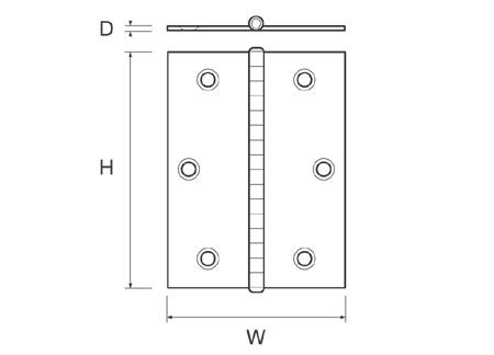 0401380_ Stainless Hinge 80x80x1.5mm