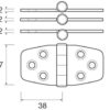 Stainless Hinge 76 x 43 x 2mm