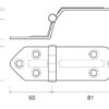 0453635_ Stainless Fold Hinge 81x40x2.5mm H35