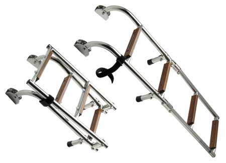 0503603 Foldable Ladder with 3 Wood Steps 24 x H65cm