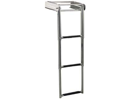 0505303 In Cage Retractable Telescopic Ladders 4 Steps ( 31 x H115cm)