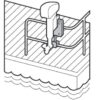 Outboard Bracket Rail Mount max 10Hp Plastic Pad