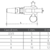 0606415_1 Stainless Norseman Fork Terminal for quick connection cable 5 mm