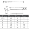 0606436_1 Stainless Steel Eye Terminal for cable 6mm ( Press Terminals)