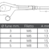 0606455_1 Stainless Steel M8 pelican hooks with swage terminal 5MM Wire