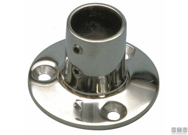 0630622 Round Base 90° Straight D25mm Stainless Steel