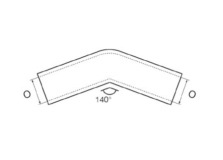 0633932_ Elbow Joint 140° D25mm Stainless Steel