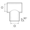 0634022_ T Joint Straight Moulded 90° Tube 25mm Stainless Steel