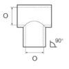 0638022_ Open T Joint 90° Tube 22mm
