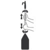 0701413_ Aluminum Telescopic Oars 100 - 130cm With Mooring Hook