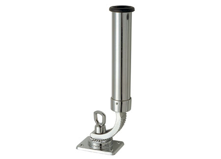 0800030 Chromed Brass Fishing Rod Holder H350mm D40mm