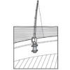 0800070_ Stainless Steel Fishing Rod Holder Wall Mount H300mm D40mm