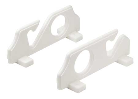 0800093 White Holder for 2 Fishing Rods 216mm x 73mm