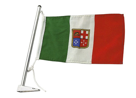 0810003_ Compact Flagpole D13 H500mm Chromed Brass