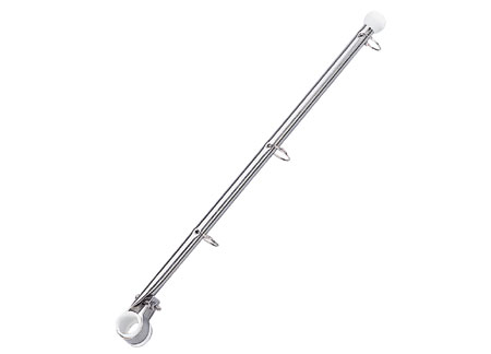 0810023 Stainless Steel Flag Pole with Clamp H380mm