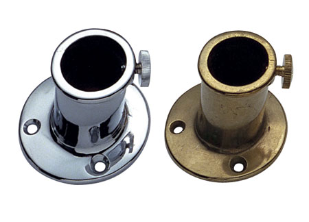 0810055 Chromed Brass Flagpole base D25mm